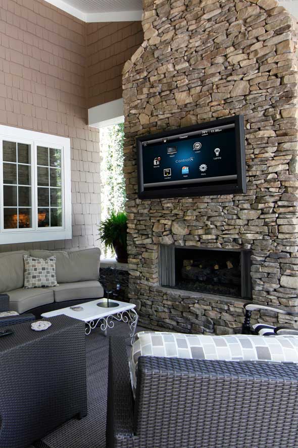 Outdoor entertainment with outdoor televsions and outdoor speakers in ground or decks, patios with quality installation